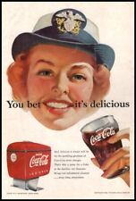 1952  beverage AD COCA COLA Navy Wave says ' You bet it's Delicious '  022823 picture