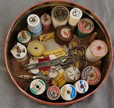 Vintage Sewing Lot Junk Drawer-Thread, Scissors-Coats and Clark's  picture