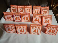 Lot of 14 Whataburger Table Tent Markers Tents - Numbers  picture