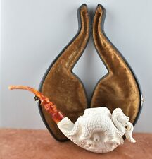 *Handmade Block Meerschaum Pipe Double Dragon From Turkey picture