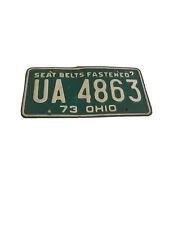 Vintage 1973 Ohio License Plate UA 4863 picture