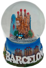 New Souvenir Snowdome Spain I Love Barcelona Snow Globe Sagrada Familia.Blue 90m picture