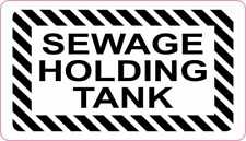 3.5in x 2in Sewage Holding Tank Vinyl Sticker Car Truck Vehicle Bumper Decal picture