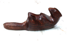 Ironwood Hand Carved Sea Otter Figurine Relaxing on Back-5