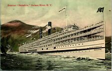 Vtg Postcard 1914 Hudson River New York NY - Steamer Berkshire Valentine & Sons picture