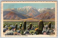Mt San Jacinto from Desert Palm Springs CA Antique Vintage Postcard picture