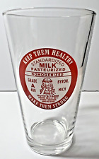RARE 16 Oz Pottery Barn Pint Glass Drinking Ruth's Farm Milk 