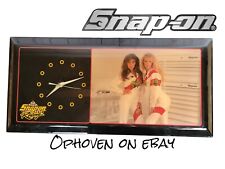 Vintage 1980's Snap On Tools Wood Clock Indy Racing Team Pinup Girls   picture