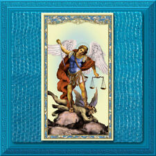 Saint MICHAEL Archangel DEFEND US SPANISH ESPANOL Catholic Holy Prayer Card picture