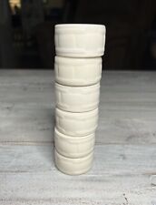 Set of 6 Longaberger Woven Traditions Round Napkin Rings Ivory picture
