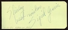 Sigrid Gurie d1969 signed 2x5 cut autograph on 2-18-48 at Hall of Art CA picture