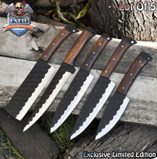 CSFIF Hand Forged Chef Knife D2 Tool Steel Walnut Wood Lot of 5 Gift Razor Sharp picture
