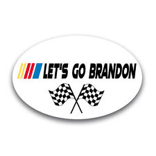 Let's Go Brandon Race-Themed Oval Magnet Decal, 4x6 Inches, Automotive Magnet picture
