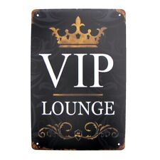 Metal VIP Lounge Retro Tin Wall Sign Vintage Man Cave Garage Bar Pub Door Decor picture