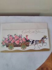 Early 1920-30's Get Well Cards 2 Unused. Beautiful Envelopes discolored Lot of 2 picture