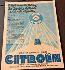 1933 Citroen Service Stations - Vintage Original French Print Ad / Wall Art NICE picture