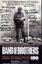 Band of Brothers Multi Signed Photo by 14 WWII Easy Company 101st PSA/DNA picture