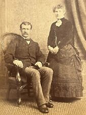 Atlantic Iowa Cabinet Photo Named McDermott Husband and Wife 1880's picture