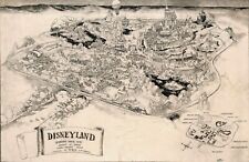 Disneyland Park Schematic Drawing Sketch Map 1955 Poster Print picture