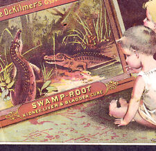 Dr Kilmers Swamp Root Cure Quack Blood Remedy Alligator Ad Victorian Trade Card picture