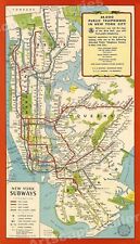 1951 Manhattan NYC Subway Historic Map - 24x42 picture