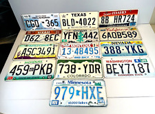 Lot of 13 Mixed States License Plates USA - Nevada, California, Texas, Oregon + picture