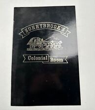 Vintage Restaurant Menu Sunnybrook's Colonial Room Pottstown PA  picture