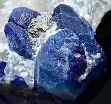 Special 561 Gm Fluorescent Afghanite Crystals w/ Lapis Lazuli Calcite & Pyrite picture