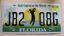 2010 Florida, Golf Capital of the World, graphic license plate. picture