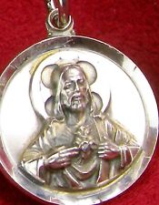 RARE Vintage Lourdes Pilgrimage 10 GRAMS CREED Sterling Catholic Scapular Medal  picture