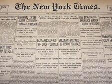 1921 MAY 27 NEW YORK TIMES - LAST AMERICAN OUT OF GOLF TOURNEY - NT 7856 picture