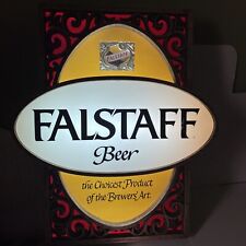 VINTAGE FALSTAFF BEER LIGHTED BAR SIGN  MID CENTURY RED GLOW SCROLL  14