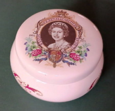 Trinket Box w/ Lid Commemorating Silver Jubilee of HRH Queen Elizabeth II - 1977 picture