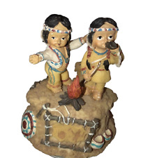 1996 Native American Indian Children Music Box 