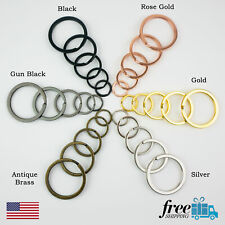 Split Ring Flat Surface Key Rings Double Loop Keychain Metal Plating picture