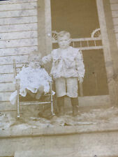 Farm House Antique Photo late 1800s children baby homestead set cabinet cards picture