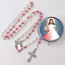 Catholic rosary set with Divine Mercy rosary and metallic rosary box ROSMIRDM-WR picture