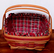 Longaberger the Bayberry Basket with Liner and Plastic Protector 1993 picture