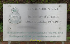 Photo 6x4 IX Squadron War Memorial Bardney Link c2018 picture