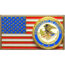 PBX-007-i US Department of Justice DOJ Pin Justice Department American Flag Pin picture