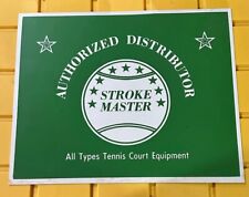 Vintage STROKE MASTER Tennis Ball Machine *Authorized Distributor* Plastic Sign picture