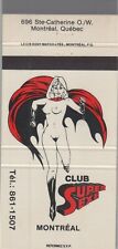 Matchbook Cover - Listed Girlie #82 Club Super Sexe Montreal, Quebec picture