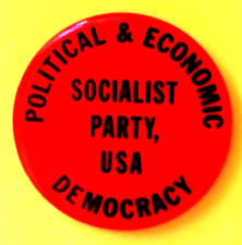 SOCIALIST PARTY USA 1972 - POLITICAL & ECONOMIC DEMOCRACY - Membership button picture