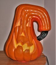 Vintage Halloween Lighted Foam Gourd Pumpkin Blow Mold 17