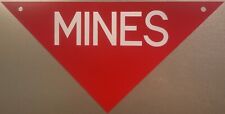 Vintage 1960s-1980s Mine Sign USA and NATO unused stock picture