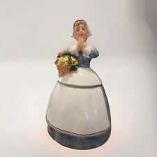 Rare Vintage Praying Lady in Blue Dress with Cap Cookie Jar picture