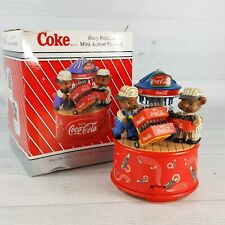 Vintage Enesco Coca Cola Busy Bottlers Musical Figurine Buy the World a Coke picture