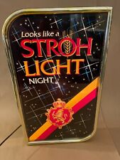 ✅ Vintage Strohs Light beer light up stars bar sign man cave Detroit *WORKS*  ✅ picture