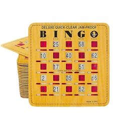 MR CHIPS Jam-Proof Quick-Clear Deluxe Fingertip Slide Bingo Cards with Slidin... picture