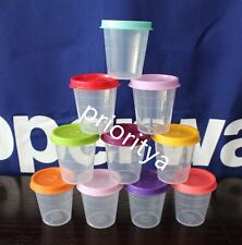 Tupperware Tupper Mini Midgets Container 2oz Set of 10 Assorted Vibrant Seal New picture